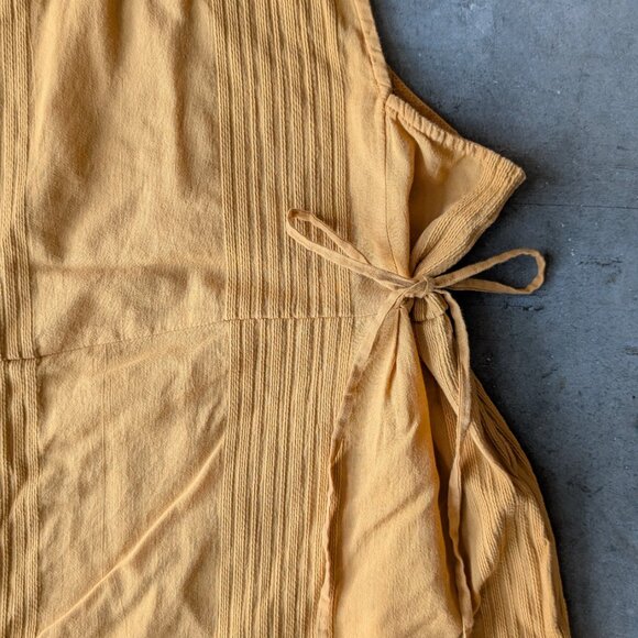 Madewell Mustard Yellow Esperanza Side Tie Wide Leg Jumpsuit size XXL - Picture 4 of 9